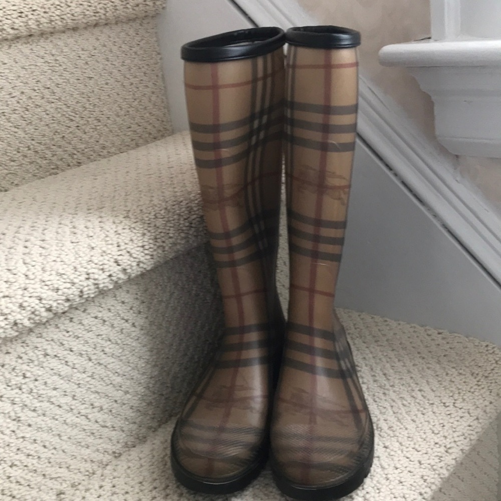 Burberry rain boots